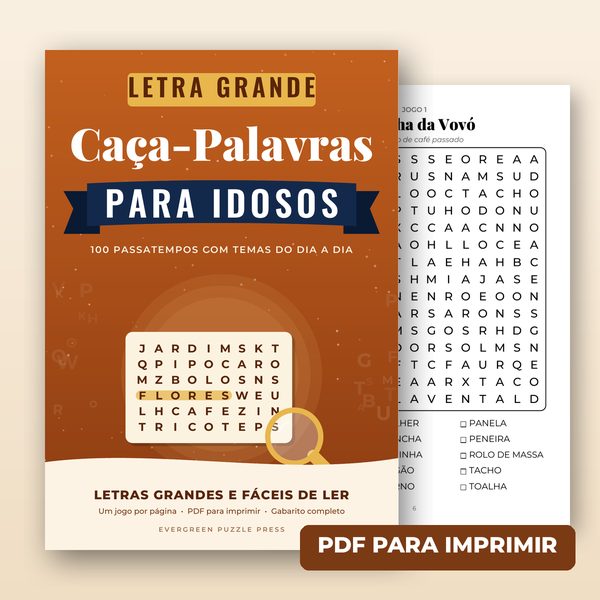 Capa do produto Caça-Palavras para Idosos