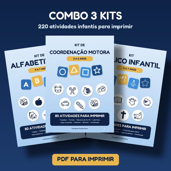 Capa do produto Combo 3 Kits Infantis